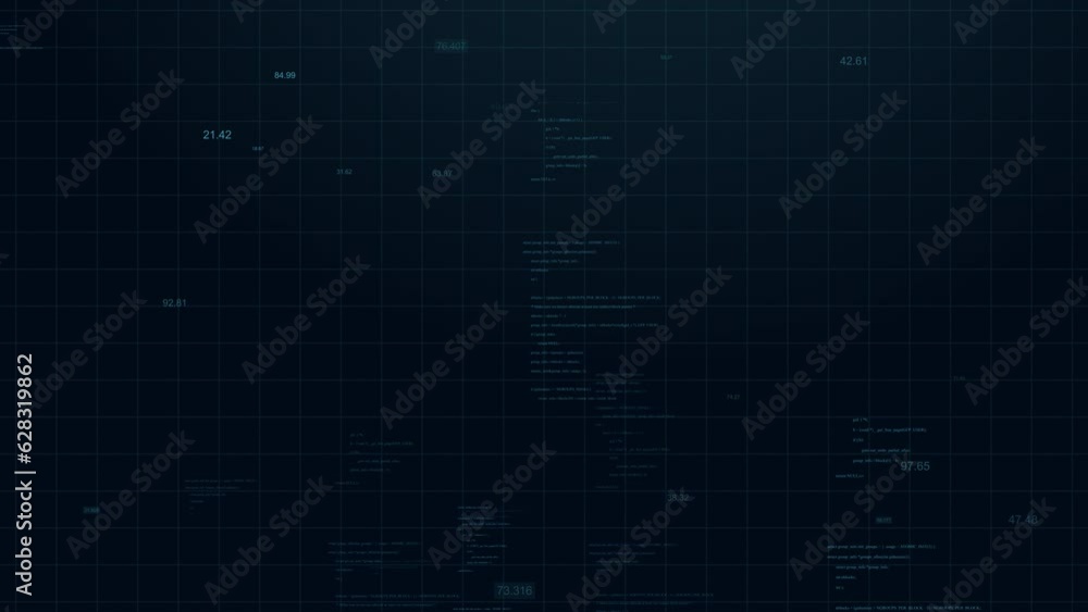 Abstract futuristic background with animated random Icon technology connection.