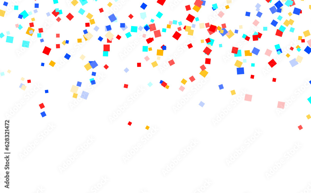 Confetti background, isolated on transparent background