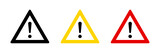 Warning, attention, caution sign set