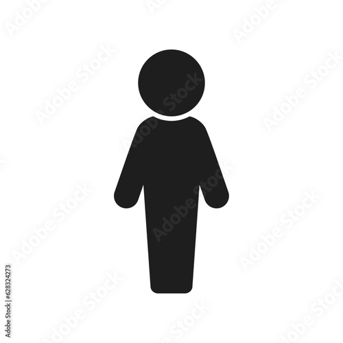 立っているひとりの人のアイコン･ピクトグラム - 男女や大人･子どもの区別なし - ジェンダーレス 