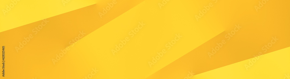 Yellow lemon gold abstract modern background. Geometric shape. Lines, stripes. Gradient. Bright color. Empty space for design. Template. Wide banner.Panoramic. Minimal