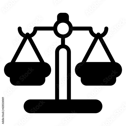  Justice scale black style icon