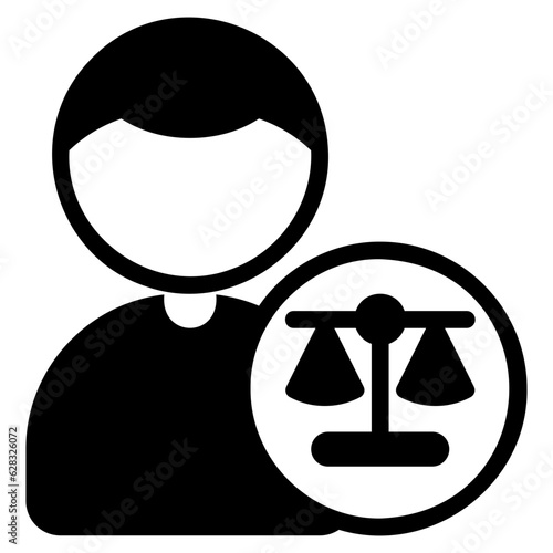  Lawyer black style icon