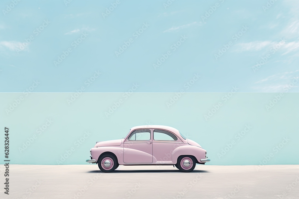 Retro vintage car on a clean background
