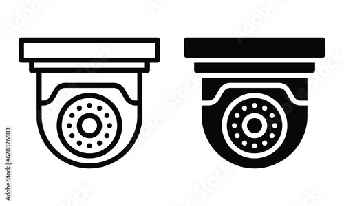 CCTV icon with outline and glyph style.