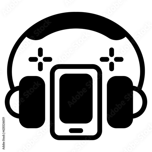  audio guide black style icon