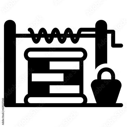  Water well black style icon