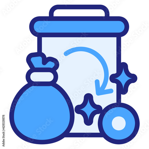  Rubbish blue style icon