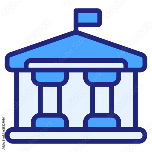  Government blue style icon