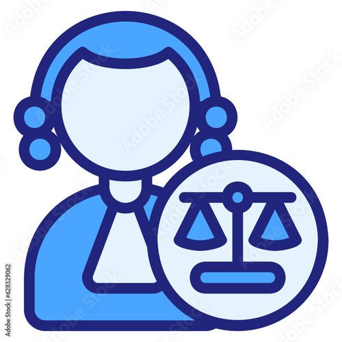  Judge blue style icon