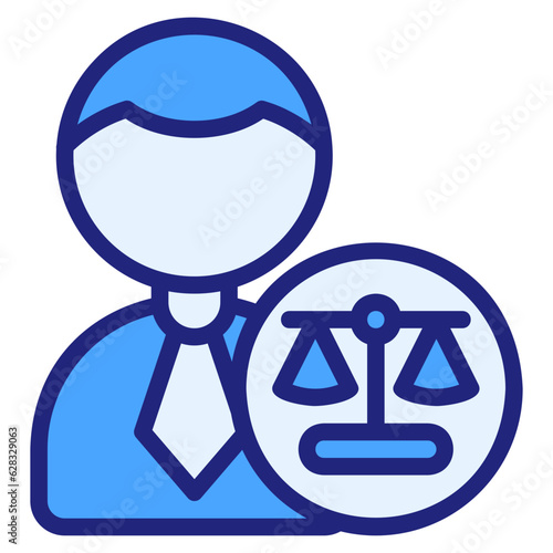  Lawyer blue style icon