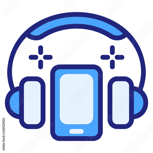  audio guide blue style icon