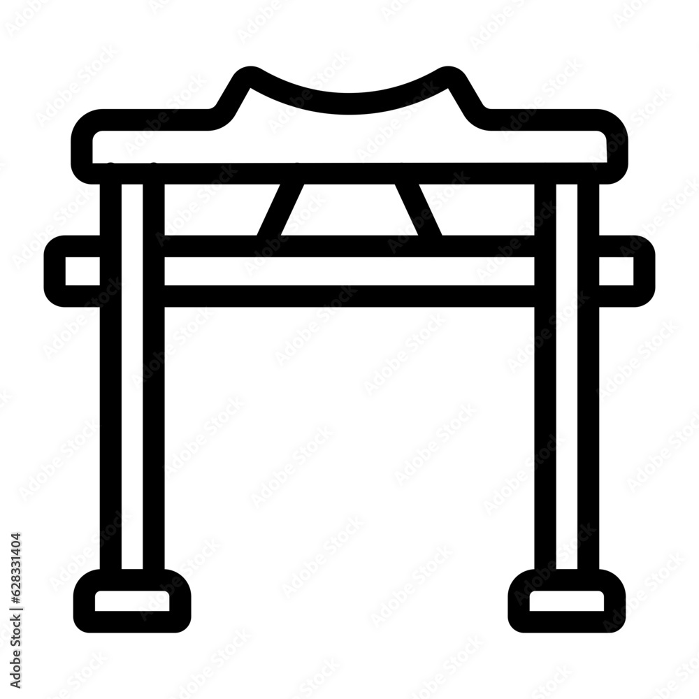 torii gate line icon torii gate line icon