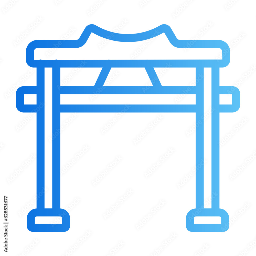 torii gate gradient icon torii gate gradient icon