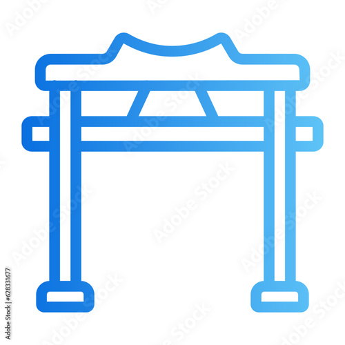 torii gate gradient icon