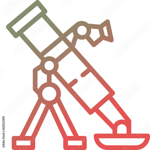 mortar gradient line icon