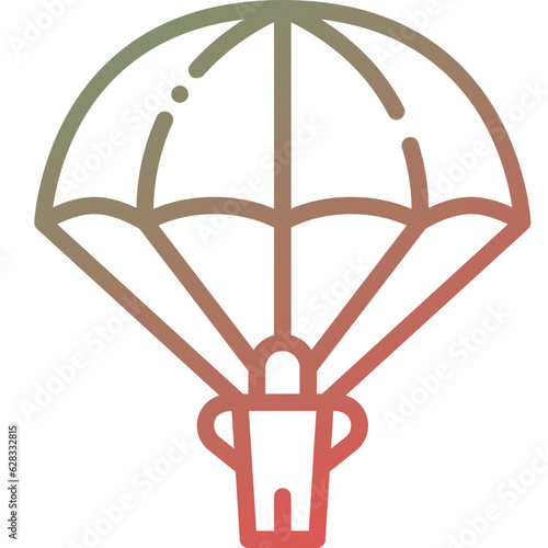 paratrooper gradient line icon