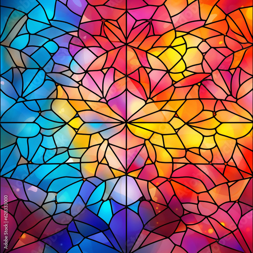 Stained glass abstract colorful background