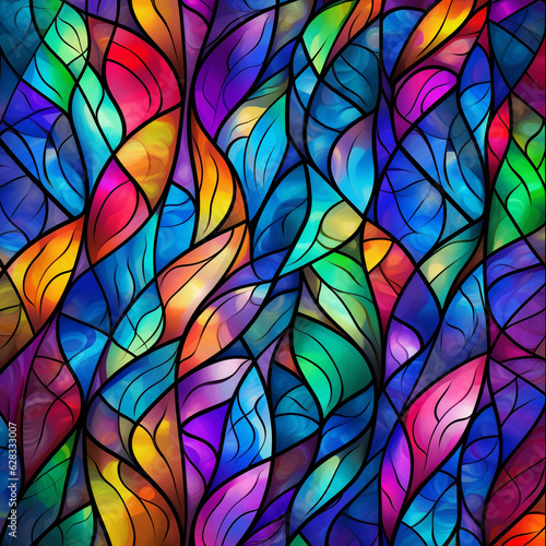 Wallpaper Mural Stained glass abstract colorful background Torontodigital.ca