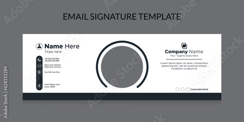 Modern and minimalist email signature or email footer template