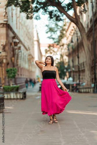 beautiful indian girl traveling alone 