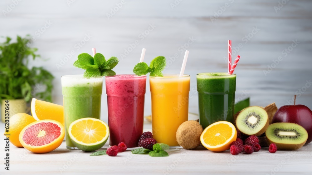 trend of drink and beverages, smoothie healthy mixed vegetable fruit. background for banner. trend of drink and beverages, smoothie healthy mixed vegetable fruit. background for banner.