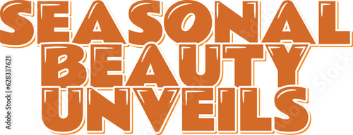 Experience the magic of seasonal beauty with this enchanting autumn lettering vector design