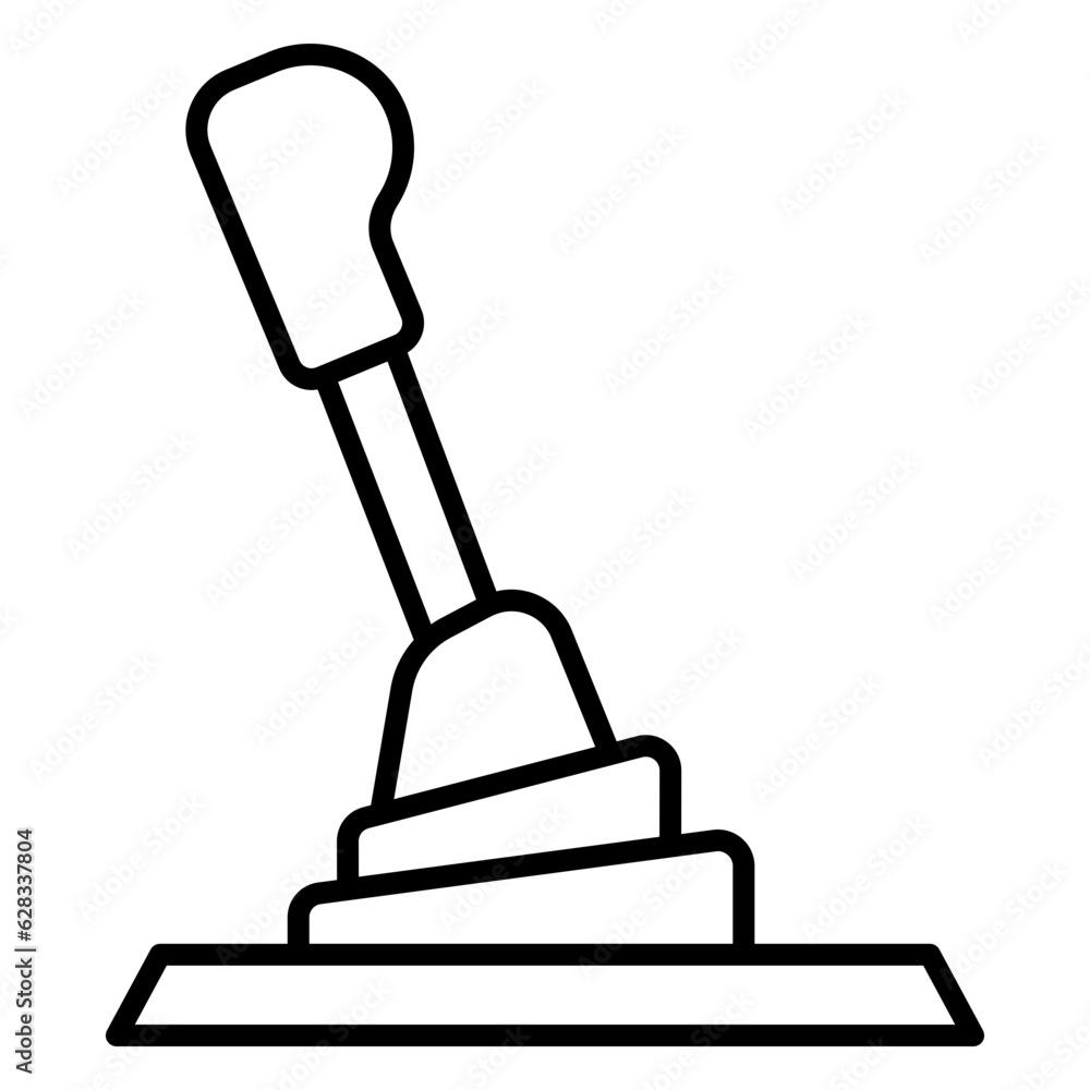 Illustration of Gear Shift Line Icon Illustration of Gear Shift Line Icon
