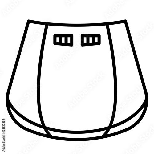 Illustration of Car Bonnet Line Icon