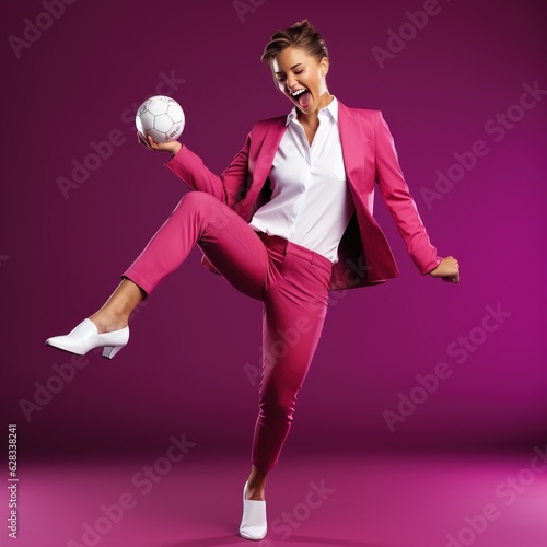 Woman in business cloths ki...