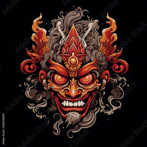 Devil Face Illustration