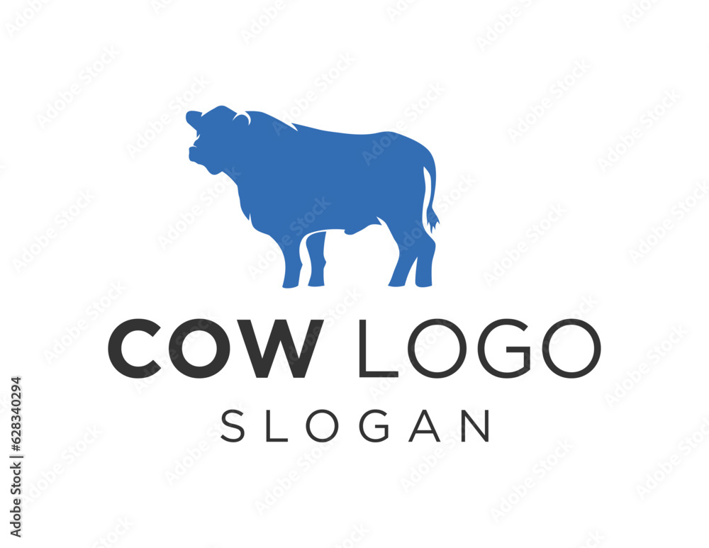 Obraz premium Logo about Cow on white background. created using the CorelDraw application.