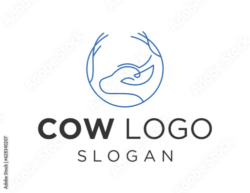 Logo about Cow on white background. created using the CorelDraw application.