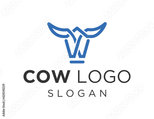 Logo about Cow on white background. created using the CorelDraw application.