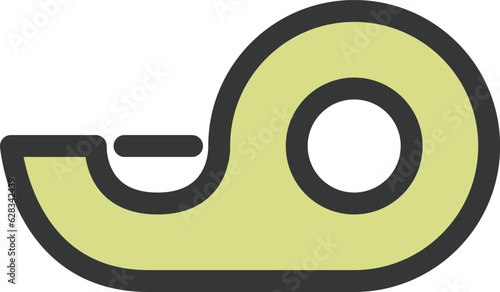 文房具のカラー単品アイコン　セロハンテープ