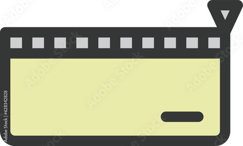 文房具のカラー単品アイコン　筆箱