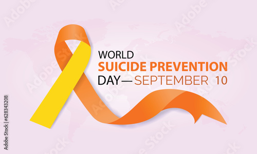 National suicide prevention day observed each year during September banner, Holiday, poster, card and background design .Vector illustration white and blue color background.