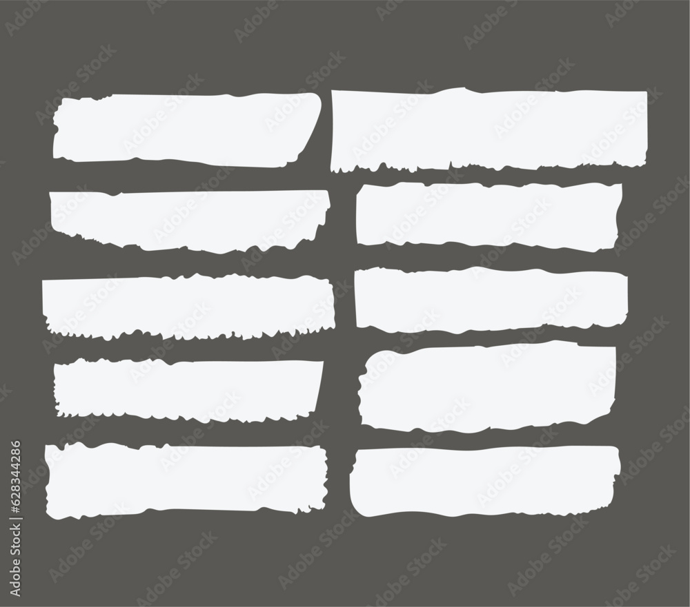 set of paper with black background set of paper with black background