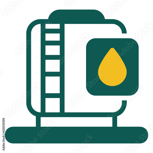  Water tank duotone style icon