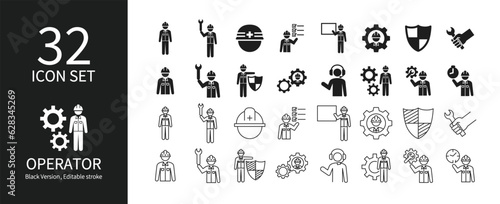 Icon set related to maintenance and systems