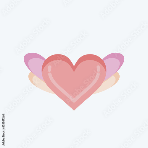 Icon Heart. related to Decoration symbol. flat style. simple design editable. simple illustration