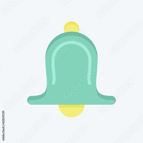 Icon Bell. related to Decoration symbol. flat style. simple design editable. simple illustration