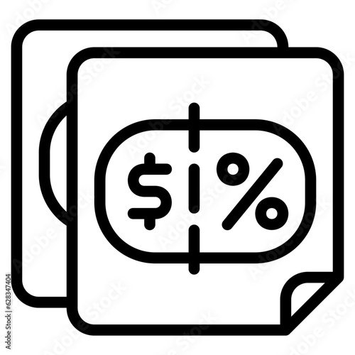  Tax outline style icon