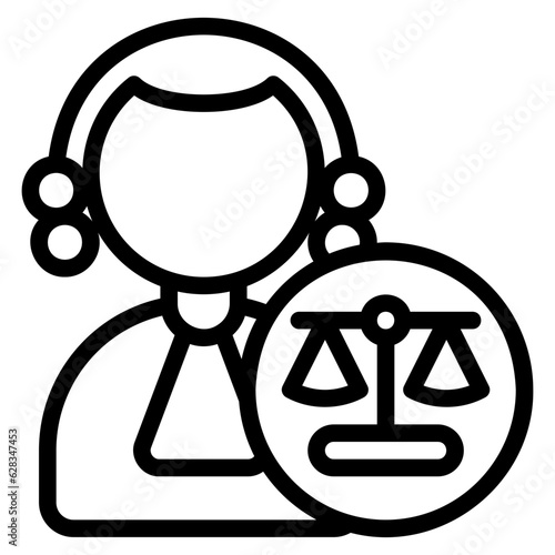  Judge outline style icon