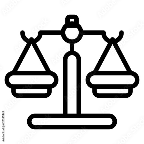 Justice scale outline style icon