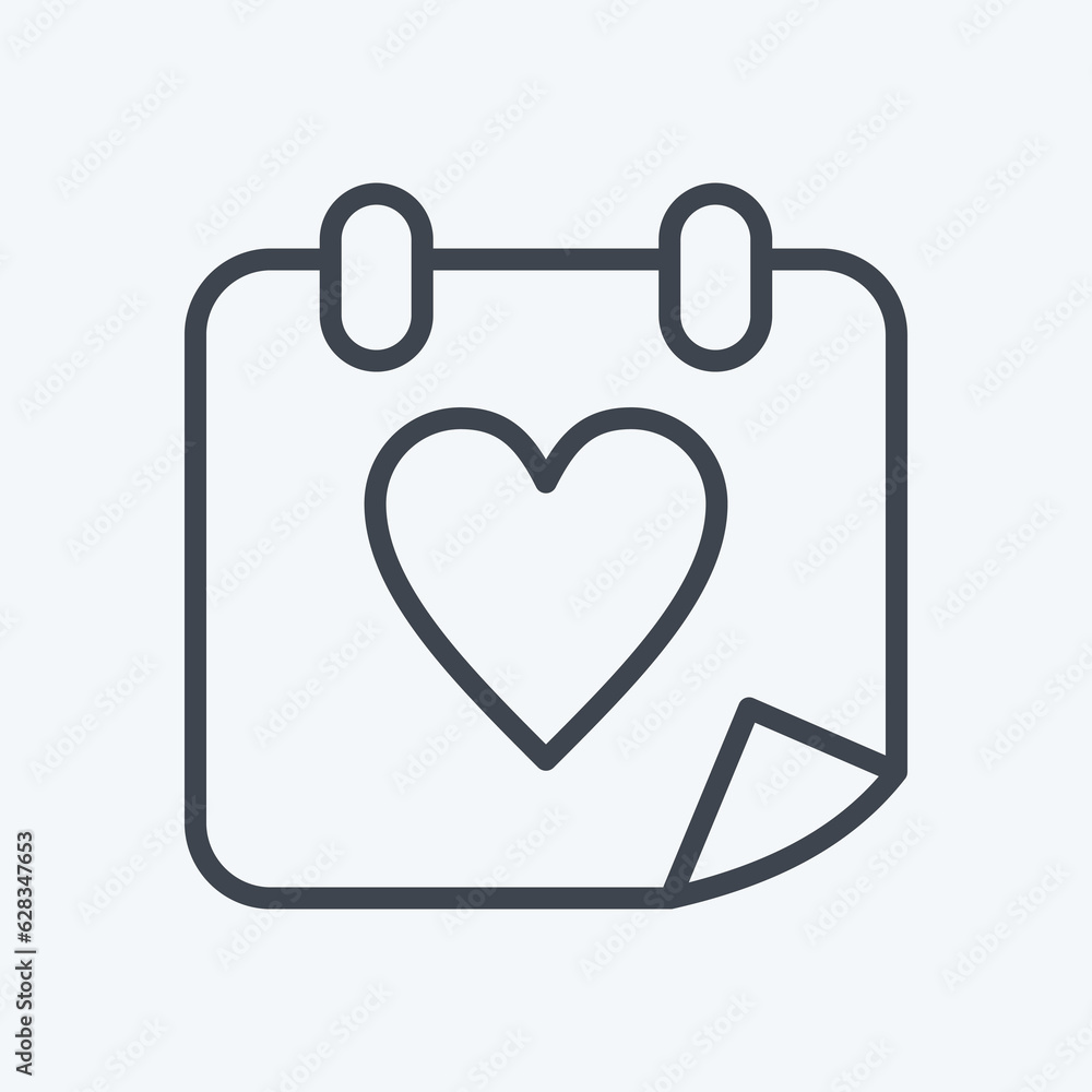 Icon Wedding Day. related to Decoration symbol. line style. simple design editable. simple illustration