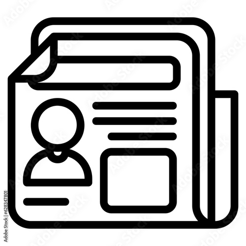  News outline style icon