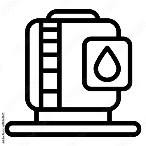  Water tank outline style icon