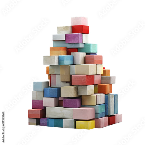 pile of blocks on white background HD transparent background PNG Stock Photographic Image