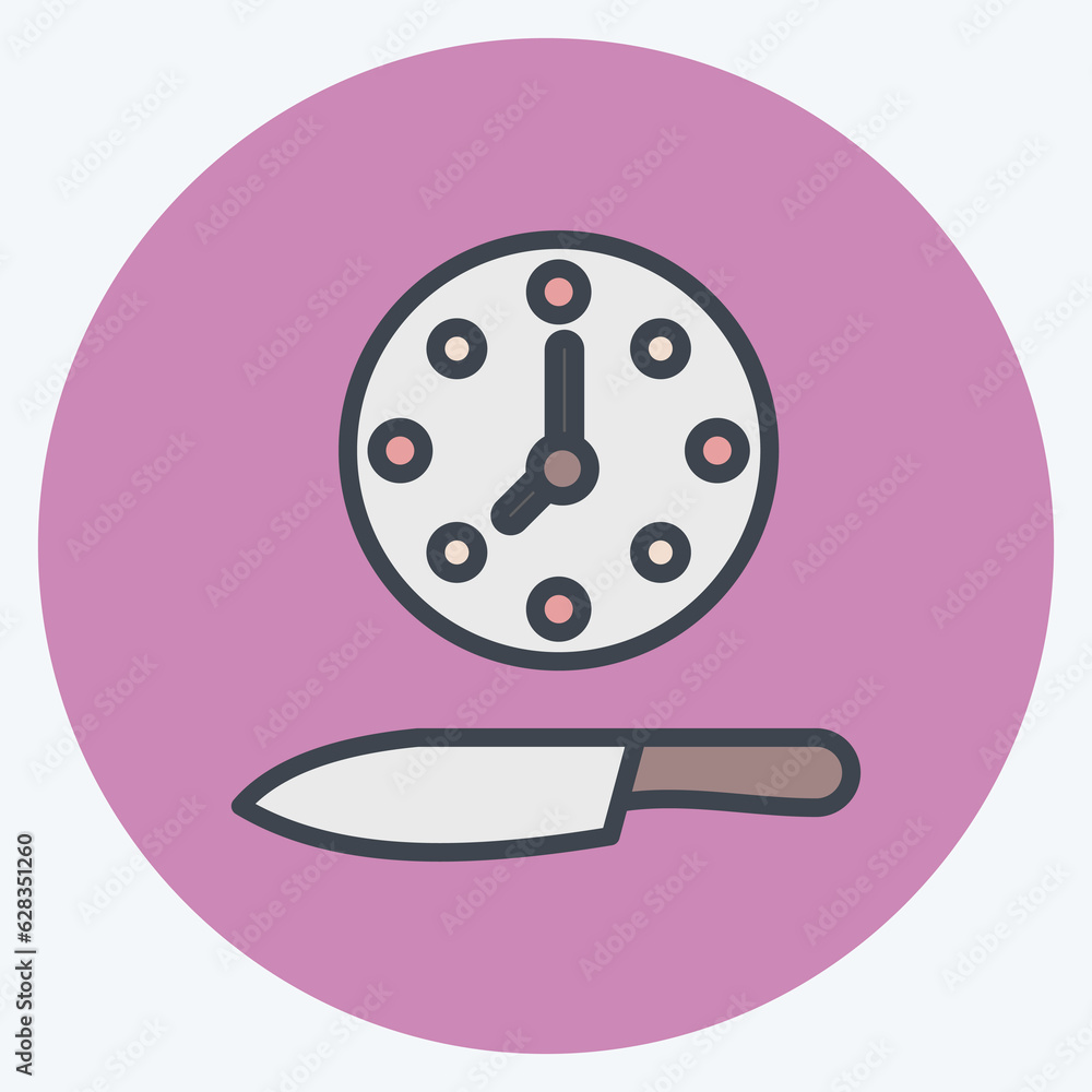 Obraz premium Icon Sacrifice. related to Eid Al Adha symbol. Color Mate Style. simple design editable. simple illustration